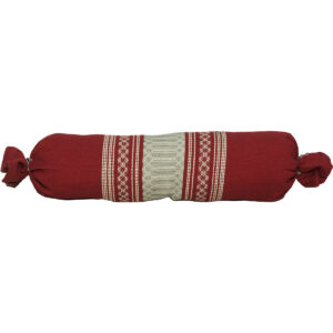 Funda Rectangular Rojo 100 % Algodón Tipo "Caramelo" Hecho a Mano